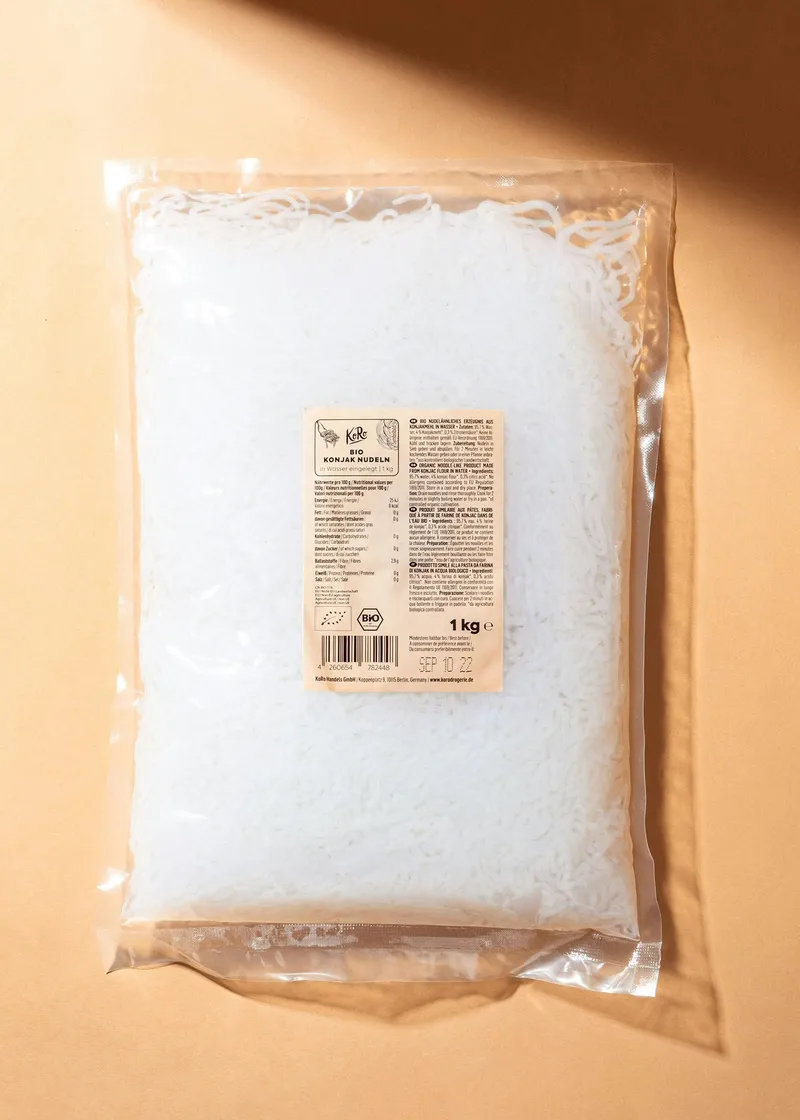 KoRo Bio Konjaknudeln in Wasser 1 kg – Produktbild 1 von 5