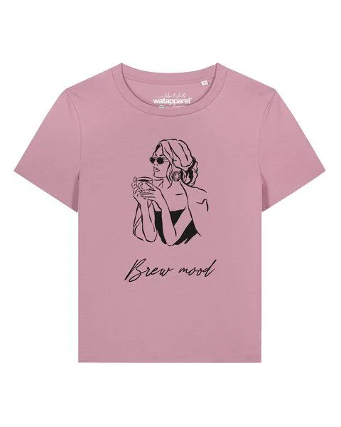 watapparel watapparel T-Shirt Frauen Brew mood, Lilac dream, – Produktbild 1 von 2