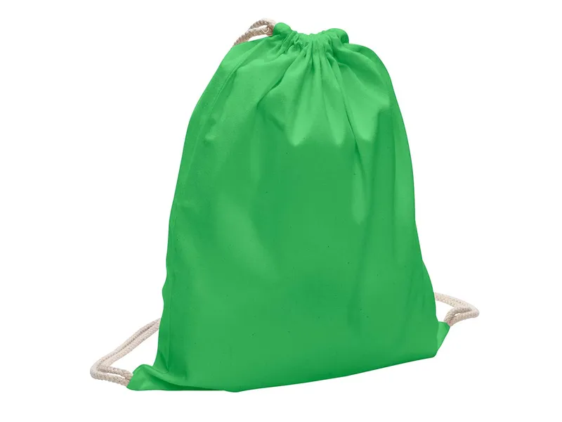 Memo memo Bio-Baumwoll-Turnbeutel, mit Fairtrade-Siegel, grün, 32 x 40 cm – Produktbild 1 von 2