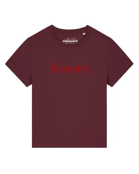 watapparel watapparel T-Shirt Frauen Amore, Burgundy, – Produktbild 1 von 2