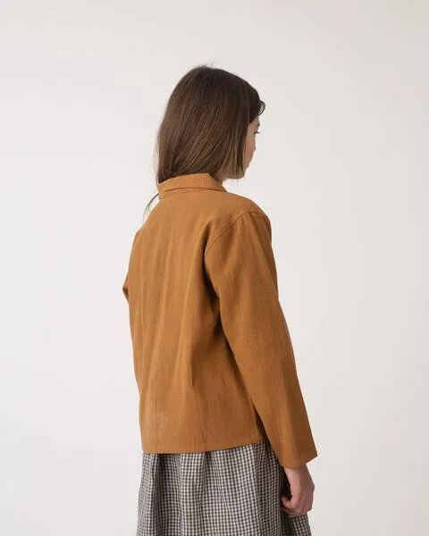 MATONA Matona Hemd für Kinder aus Canvas Bio-Baumwolle / Boxy Jacket, Biscuit, – Produktbild 4 von 4