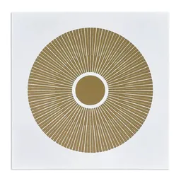 Veskor Cassiopeia Veskor Cassiopeia CENTRAL SUN Sonnen Linoldruck | 20 × 20 cm | Gold – Produktbild 1 von 1