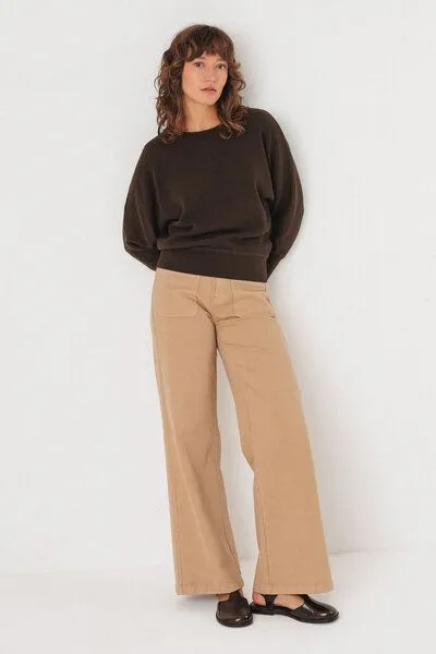 SKFK SKFK Strickpullover IBAR, Dark brown, – Produktbild 3 von 3