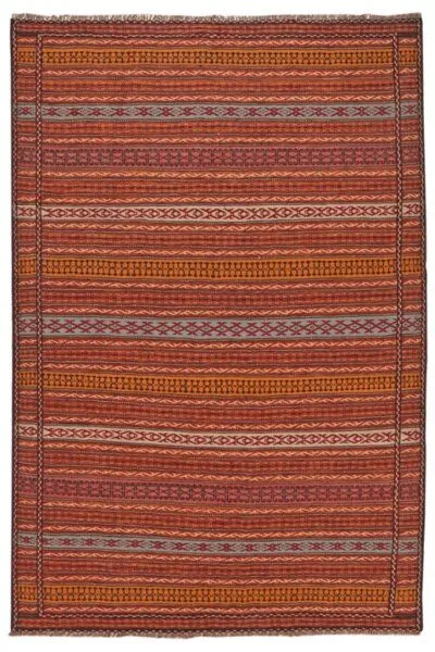 Rugtales Kelim Kordi „Rugtales“ aus Schurwolle, Orange, – Produktbild 3 von 4