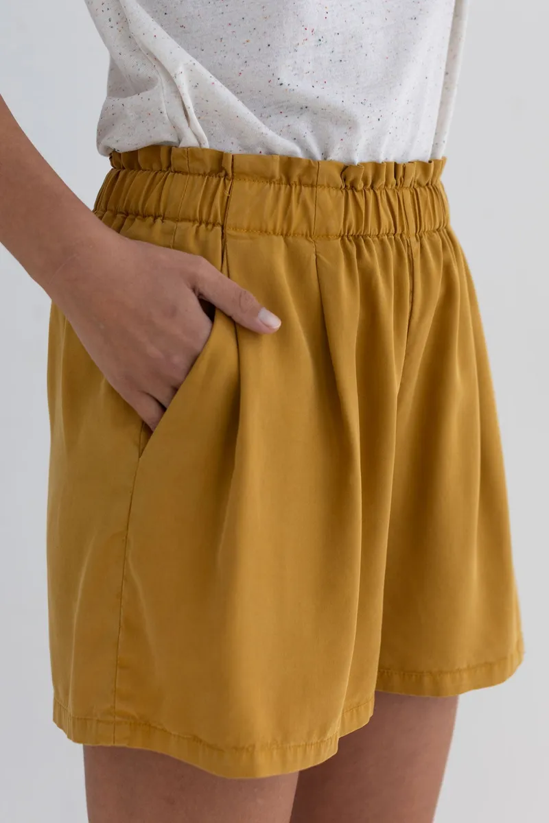 TWOTHIRDS TWOTHIRDS Damen vegan Shorts Calobra Senf, Dunkelgelb, – Produktbild 1 von 2