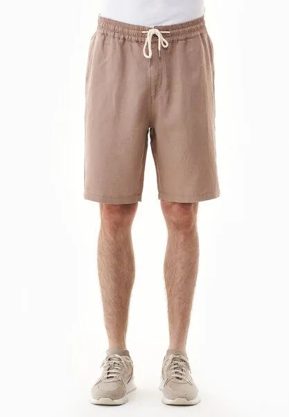ORGANICATION ORGANICATION Shorts aus TENCEL Lyocell und Leinen, Braun(deep taupe), – Produktbild 2 von 3