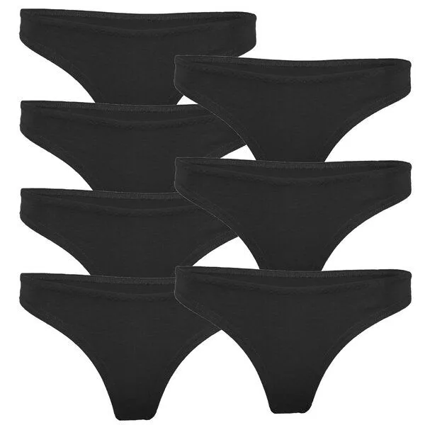 Frija Omina Frija Omina 7er Set Bio-String Pur uni, Schwarz, – Produktbild 1 von 4