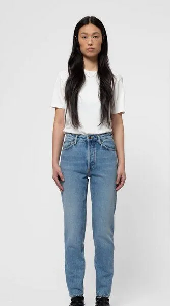 Nudie Jeans Nudie Jeans Highwaist Jeans - Breezy Britt Blue Rebel - aus Bio-Baumwolle, Blue, – Produktbild 2 von 4