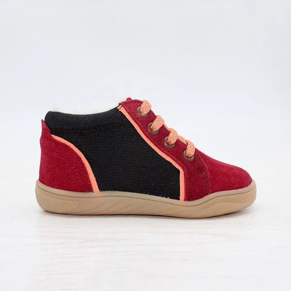 Pololo Pololo Barfuß-Membran-Halbschuh "Mario", gefüttert, zum Schnüren, Rot, – Produktbild 1 von 4