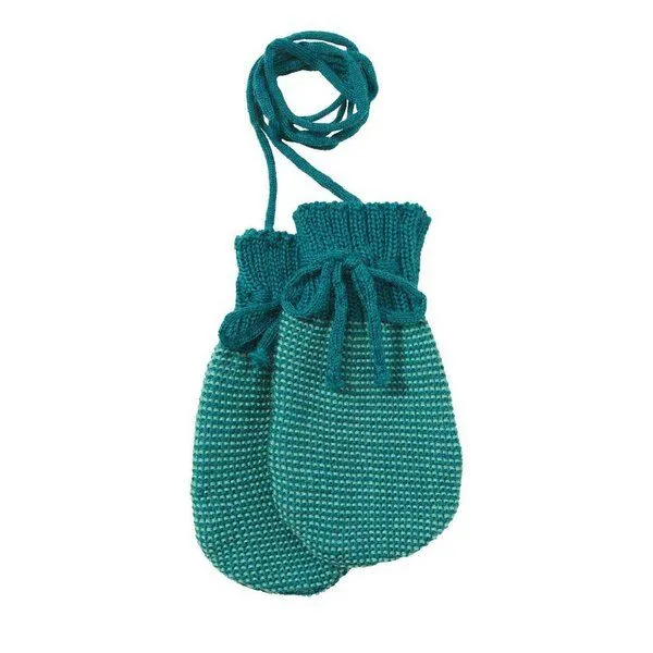 Disana Disana Strick-Handschuhe bio Merinowolle, Pacific-mint, – Produktbild 3 von 4