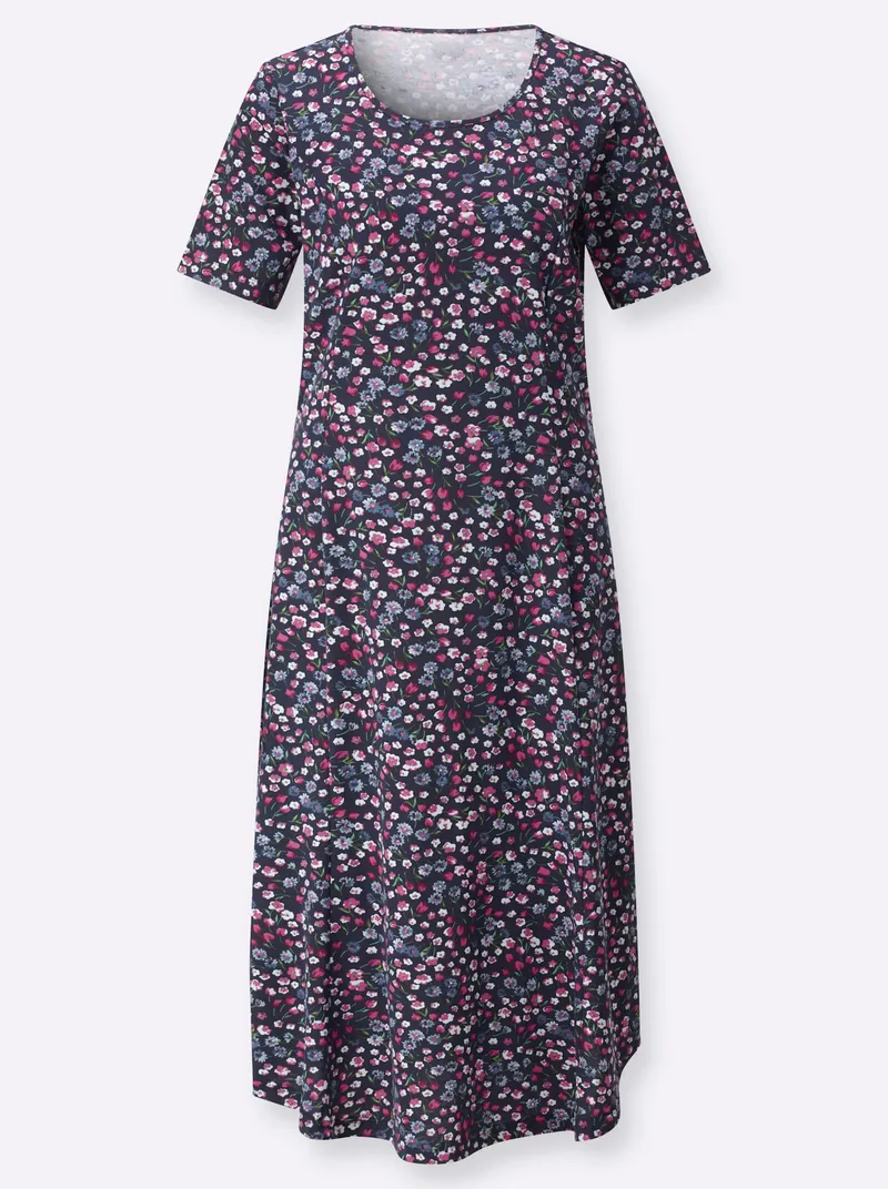 Witt Sommerkleid, Marine-fuchsia-bedruckt, – Produktbild 1 von 2