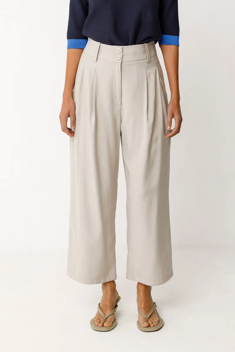 SKFK SKFK Damen vegan Hose Esti Beige, Beige, – Produktbild 2 von 4