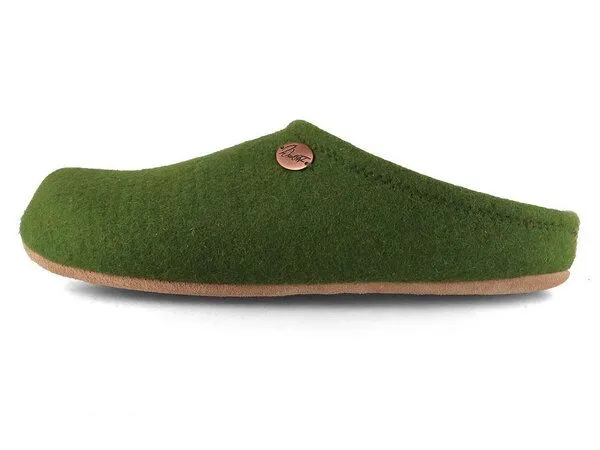 WoolFit WoolFit Barefoot Barfuß-Hausschuhe unisex Filz-Pantoffeln mit viel Zehenfreiheit, nachhaltig aus 100% Wolle, Grün, – Produktbild 4 von 5