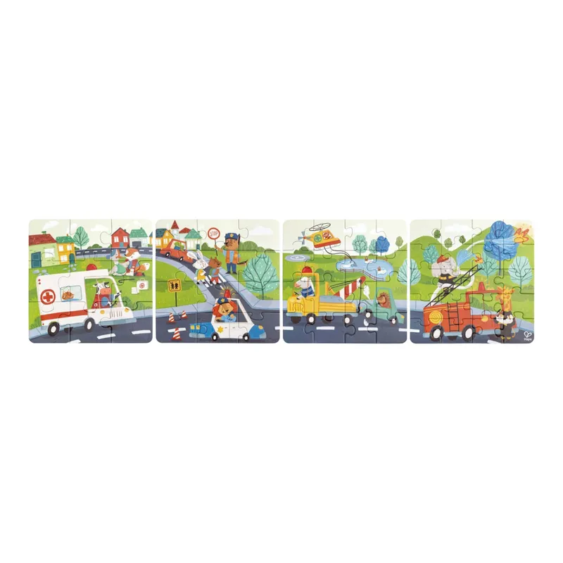 Hape Hape Puzzle Rettungsfahrzeuge, Mehrfarbig, – Produktbild 1 von 3