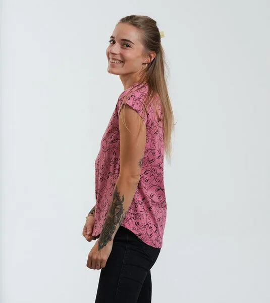 Gary Mash GARY MASH Shirt Asheville Faces aus Bio-Baumwolle, Rosa, – Produktbild 2 von 4