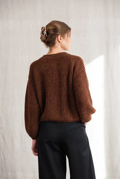 Jyoti - Fair Works Jyoti - Fair Works Baby-Alpaka Strickcardigan Betana, Schokolade, – Produktbild 4 von 4