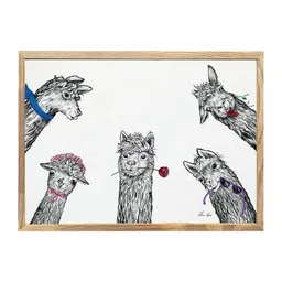 LIGARTI Kunstdruck »Lama Club« von LIGARTI | A4, A3 oder A2 | Wandbild | Poster | Kunst – Produktbild 1 von 1