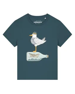 watapparel watapparel T-Shirt Frauen Möwe mit Hut – Produktbild 1 von 1