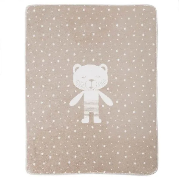 david fussenegger David Fussenegger Babydecke 70 x 90, Bär, Natur, – Produktbild 1 von 2