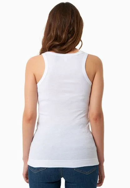ORGANICATION ORGANICATION Geripptes Basic Top aus Bio-Baumwolle, White, – Produktbild 4 von 4