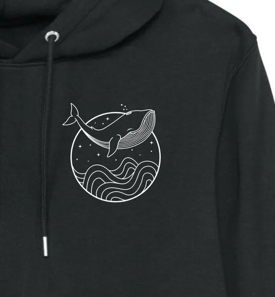 vis wear vis wear Wal der Liebe Unisex Premium Hoodie, Schwarz, – Produktbild 1 von 2