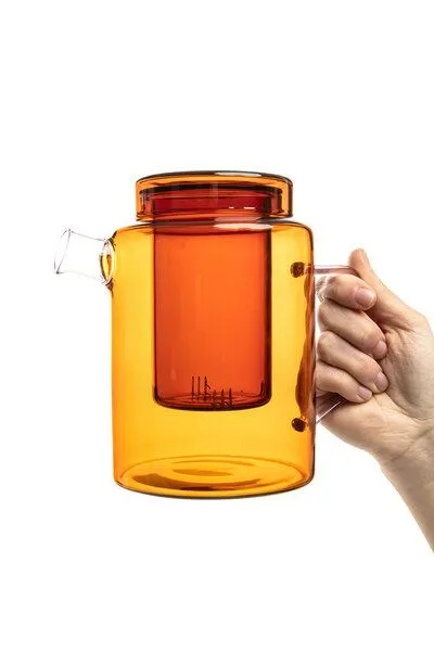 Tranquillo Tranquillo Teekanne RAIINBOW – Borosilikatglas, Orange, – Produktbild 5 von 6