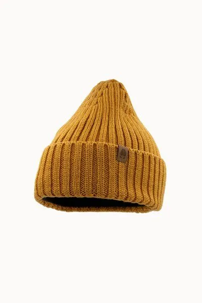Kopyto Kopyto LUCHS – Gerippte Merino-Mütze aus 100 % RWS-Merinowolle, Gelb, – Produktbild 5 von 7