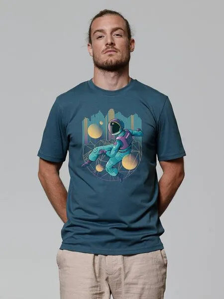 watapparel watapparel T-Shirt Unisex Techno Astronaut, Stargazer, – Produktbild 2 von 3