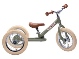 Trybike Trybike 2-in-1 Laufrad mit Stahlrahmen Vintage Green – Produktbild 1 von 1