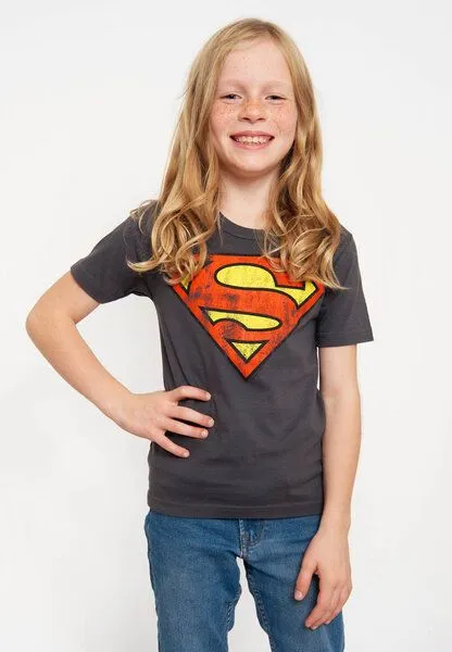 LOGOSH!RT LOGOSH!RT DC Comics Superman Logo Bio T-Shirt Print Kinder, Blau, – Produktbild 4 von 4