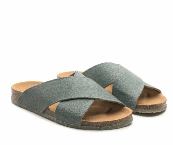 Zouri Zouri Vegane Sandalen SUN Leinen, Grün (earth), – Produktbild 2 von 2