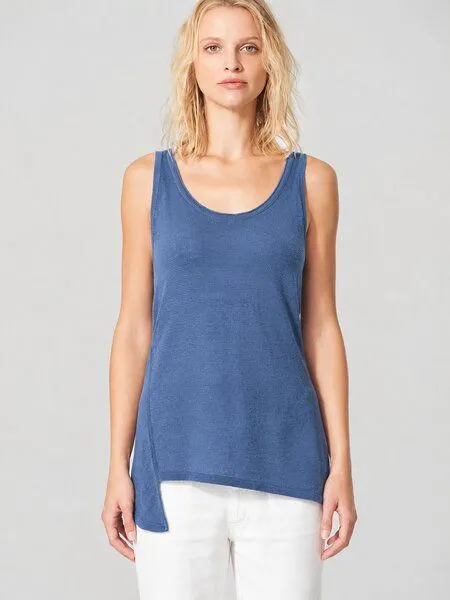 HempAge HempAge Damen asymmetrisches Top 100% Hanf, Blueberry(blau), – Produktbild 2 von 3