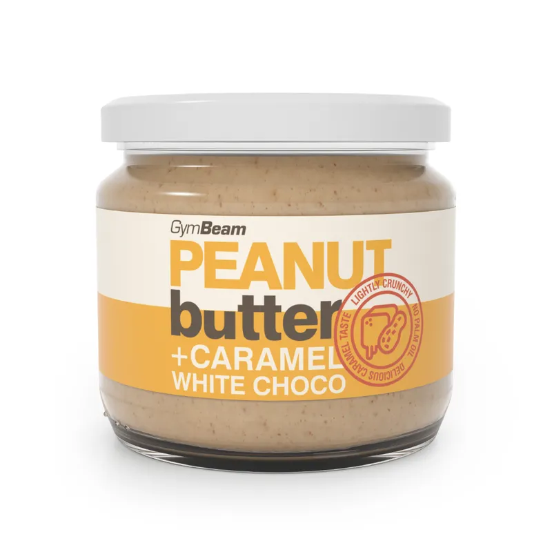 GymBeam Food GymBeam Erdnussbutter & Karamell-Weiße Schokolade 340 g – Produktbild 1 von 1