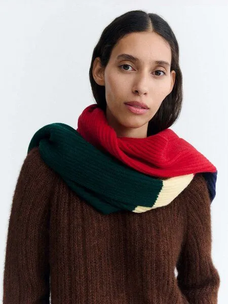 thinking mu thinking mu Unisex Schal - Ghede - aus Wolle, Denali (mehrfarbig), – Produktbild 2 von 2