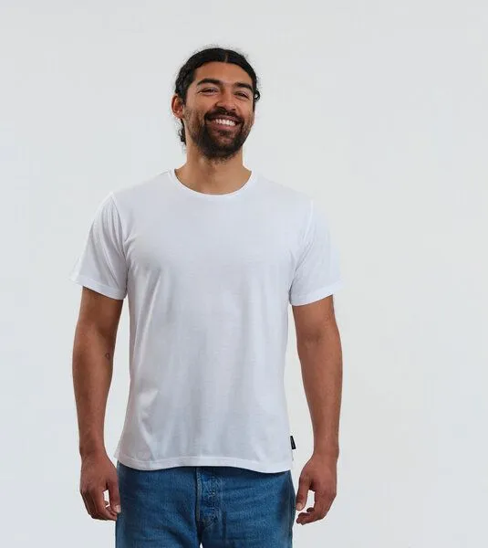 Gary Mash GARY MASH Herren Basic T-Shirt aus Biobaumwolle, Weiß, – Produktbild 1 von 4