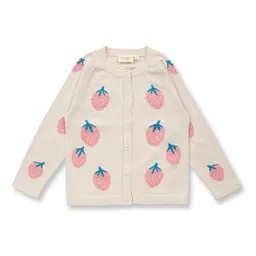 Sense Organics Sense Organics Kinder Strickjacke mit Erdbeer-Motiv, Modell ELSA – Produktbild 1 von 1