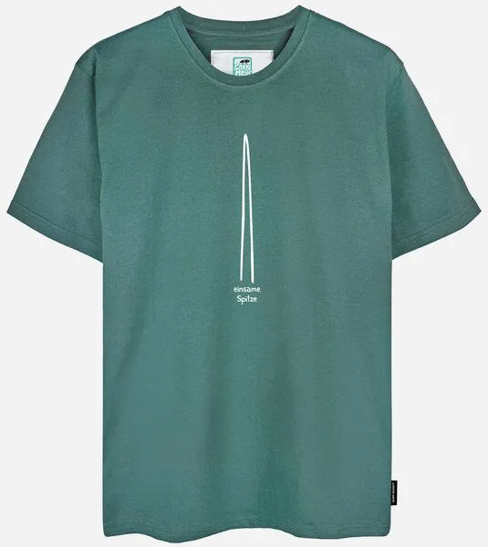 Gary Mash GARY MASH T-Shirt einsame Spitze aus Biobaumwolle, Blaugrün (grün), – Produktbild 1 von 4
