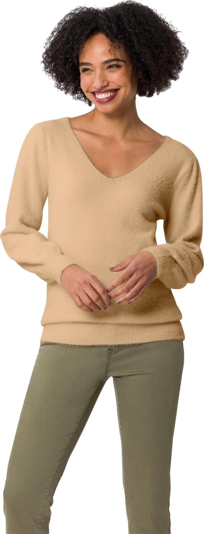 heine Langarm-Pullover camel, Camel, – Produktbild 2 von 2