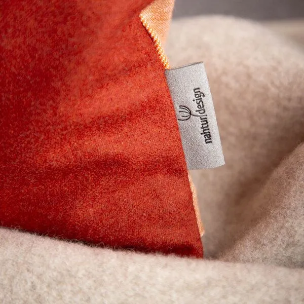 nahtur-design nahtur-design Rückenkissen oder Nackenkissen mit Dinkelspelzfüllung, Rot-orange, – Produktbild 3 von 4