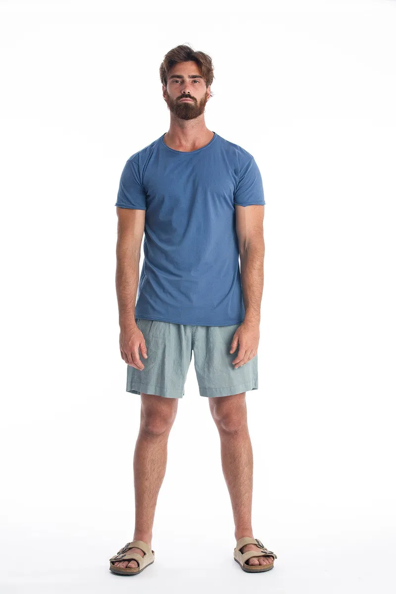 RAVENS VIEW IBIZA RAVENS VIEW IBIZA Herren vegan T-Shirt Rundhalsausschnitt Indigoblau, Dunkelblau, – Produktbild 1 von 2