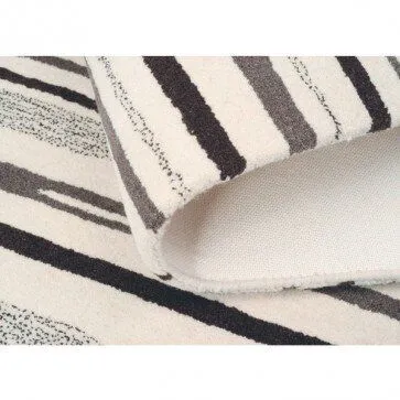 Prolana Prolana Handgefertigter Flor-Teppich Tuft "Stripes" aus Wolle – Produktbild 3 von 4