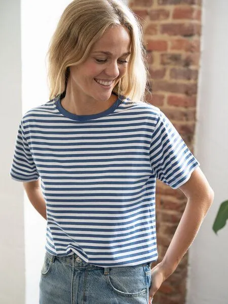 FUXBAU FUXBAU Gestreiftes Frauen T-Shirt - blau weiß, Blau weiß, – Produktbild 4 von 4