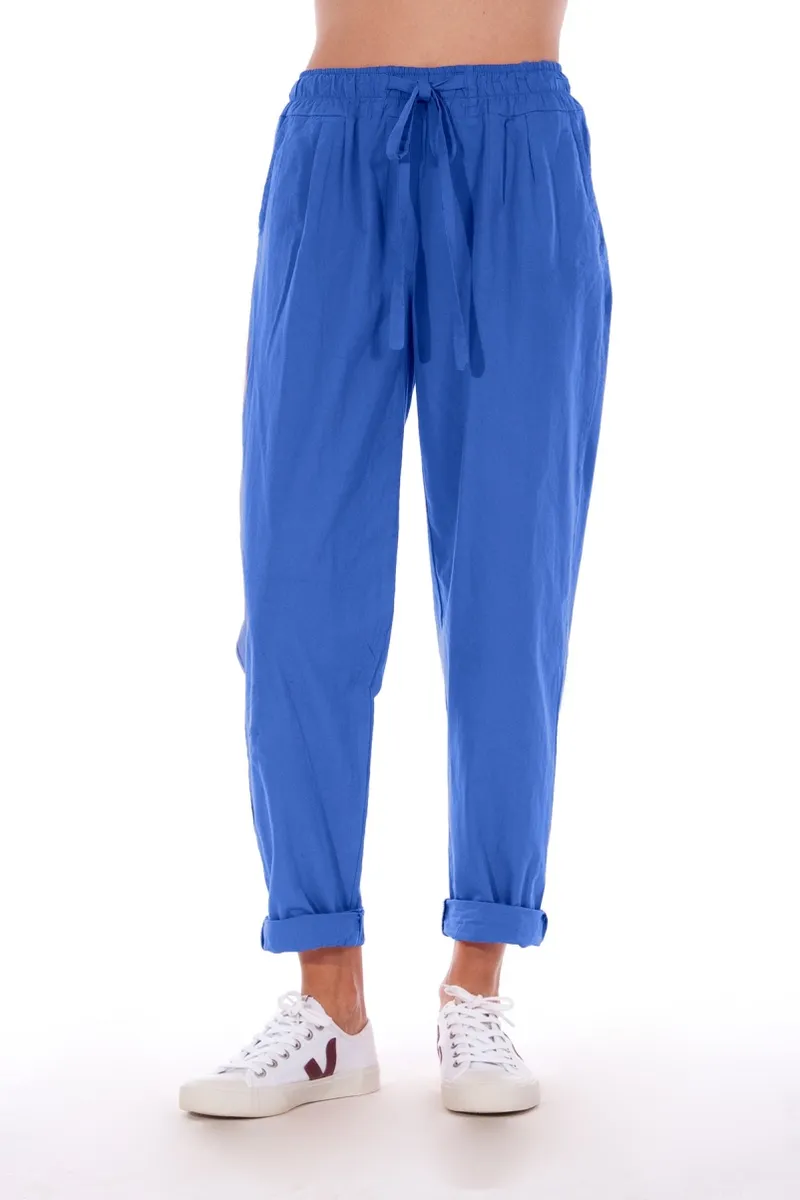 RAVENS VIEW IBIZA RAVENS VIEW IBIZA Damen vegan Hose Santorini Klein Blau, Dunkelblau, – Produktbild 1 von 1