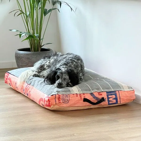 GOOPSI GOOPSI Hundebett mit BIO-Baumwollfüllung, Lila/rosa, – Produktbild 4 von 5