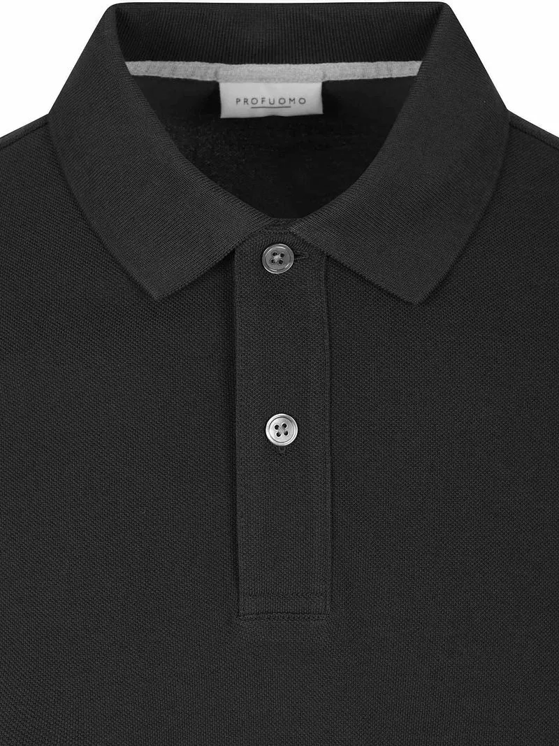 Profuomo Profuomo Piqué Poloshirt Schwarz - Größe XXL, Schwarz, – Produktbild 3 von 4