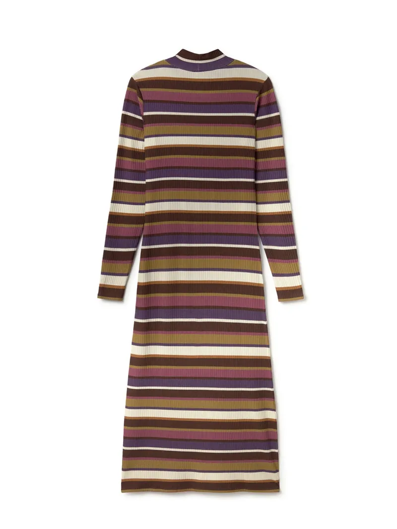 TWOTHIRDS TWOTHIRDS Damen vegan Kleid Barleycove Mehrfarbig Gestreift, Rosa, – Produktbild 2 von 2