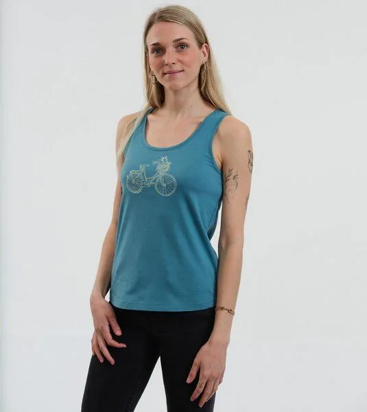 Gary Mash GARY MASH Tanktop Alex Fahrrad aus Biobaumwolle, Türkisblau (blau), – Produktbild 3 von 4