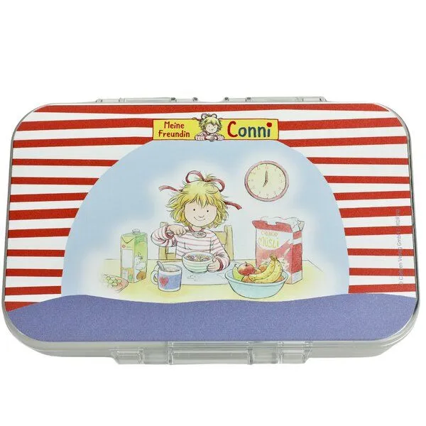 elasto elasto Kinder Brotdose "Conni" - offizielle Lizenz-Vorratsdose für Schule & Kindergarten, Weiss, – Produktbild 1 von 4