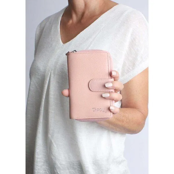 Vargu Vargu Echtleder Geldbörse MASIN 1-A mono, Light pink, – Produktbild 3 von 4