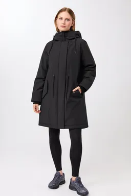 LangerChen LangerChen Damen vegan Parka Lockere Passform Wattiert Schwarz – Produktbild 1 von 1
